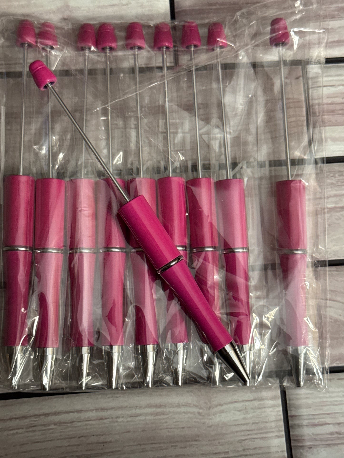 Hot pink Beadable Pen-10 pack