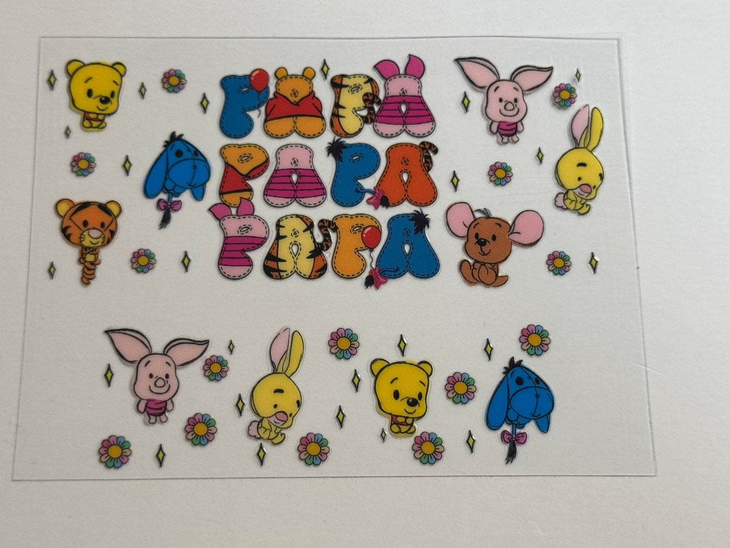 Papa Pooh UV DTF for Mini Tumblers