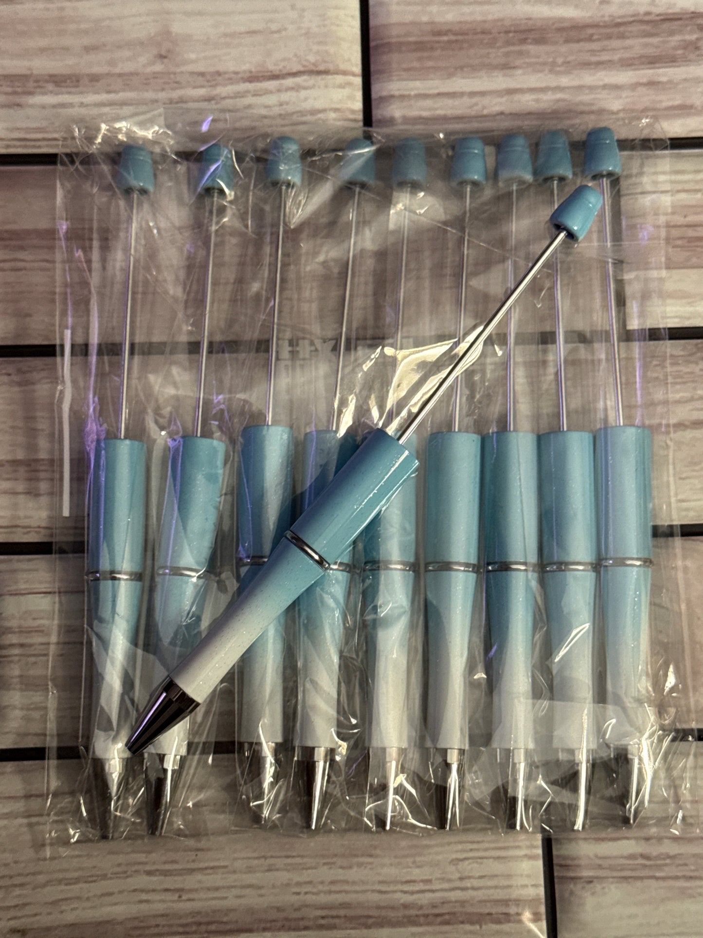 Glitter Light Blue ombre beatable pen-10 pack