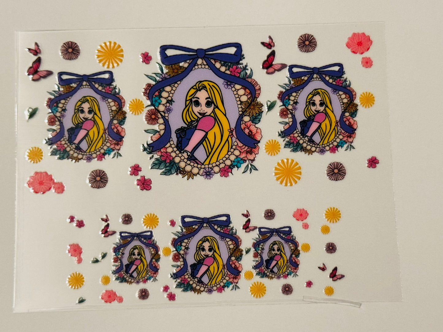 Rapunzel UV DTF for mini tumblers