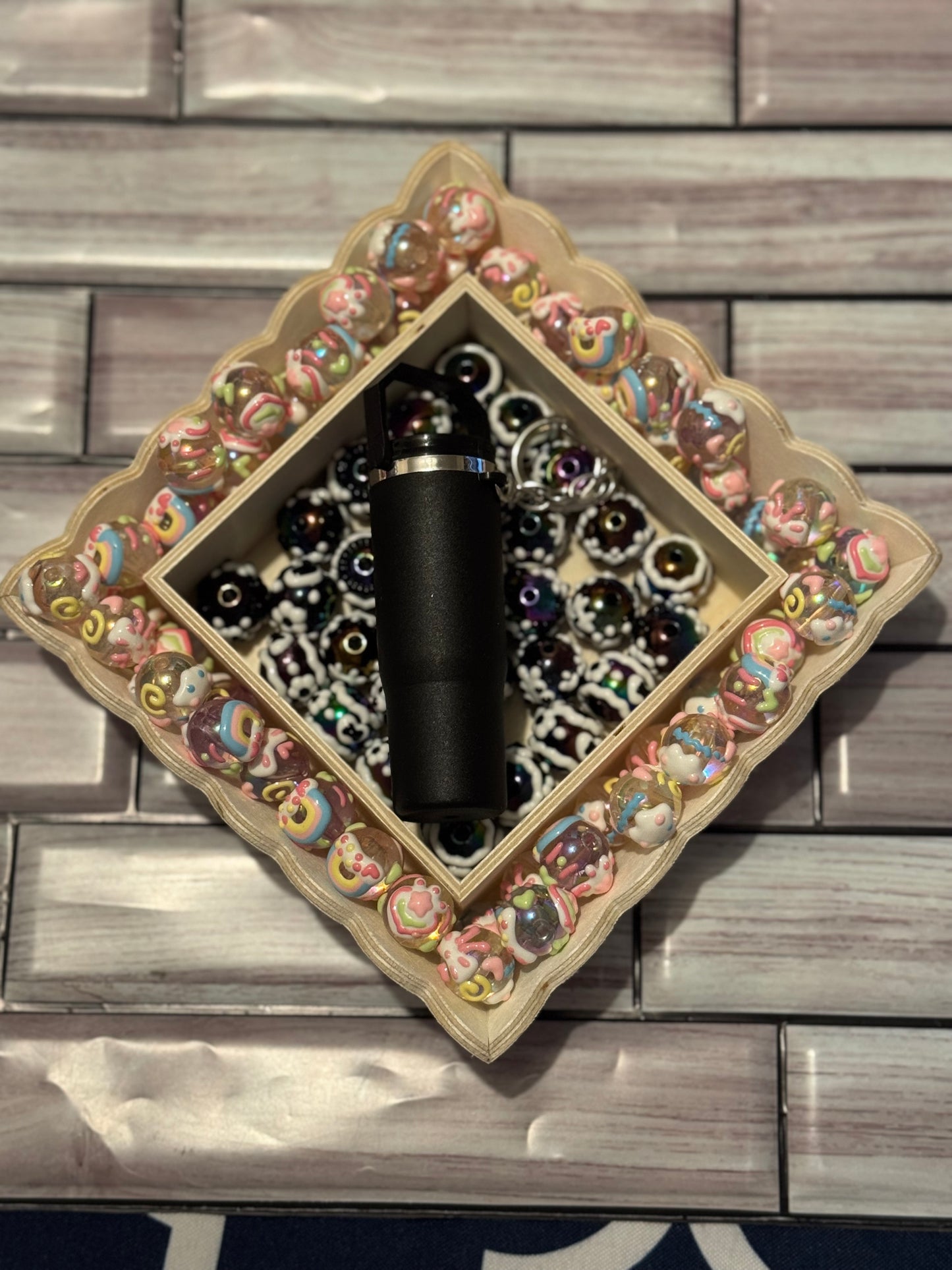 Sports Mini Tumbler Keychain Black