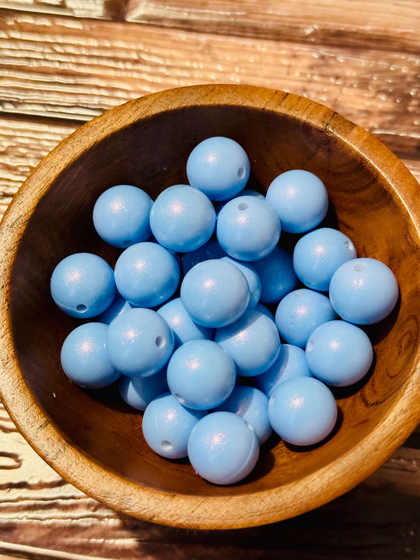 Periwinkle purple Opal Silicone 15mm custom color beads-10 pack