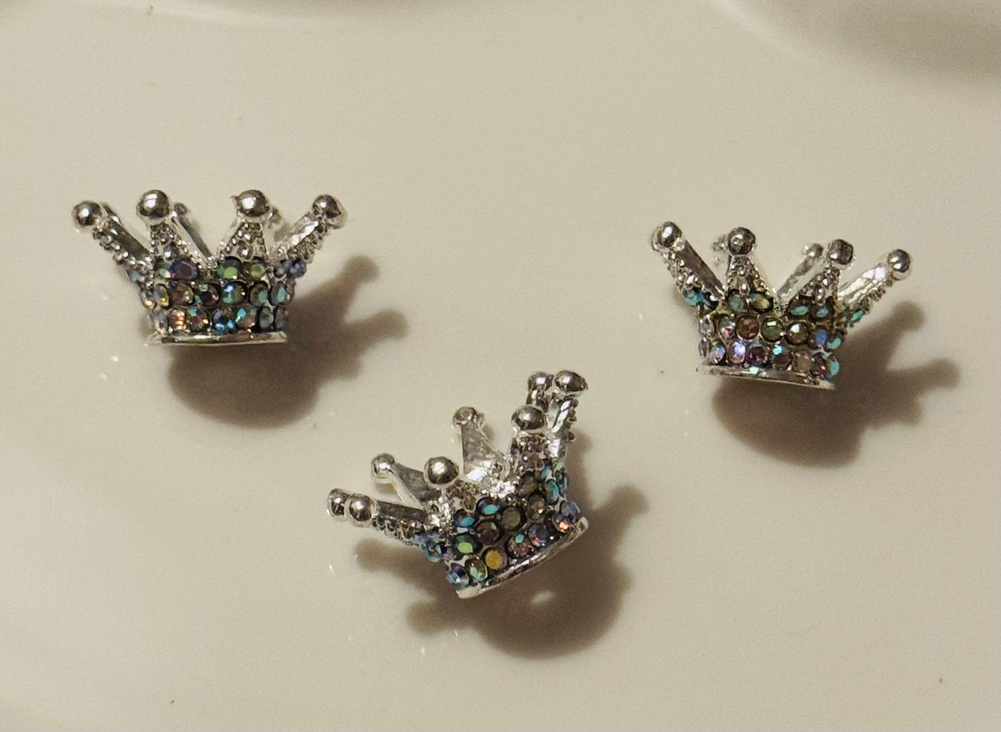 Rhinestone Large Silver Metal Crown-1