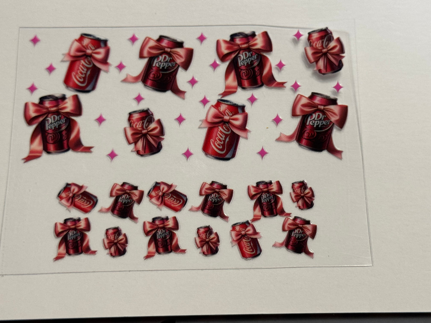 Soda and Bows UV DTF for Mini Tumblers