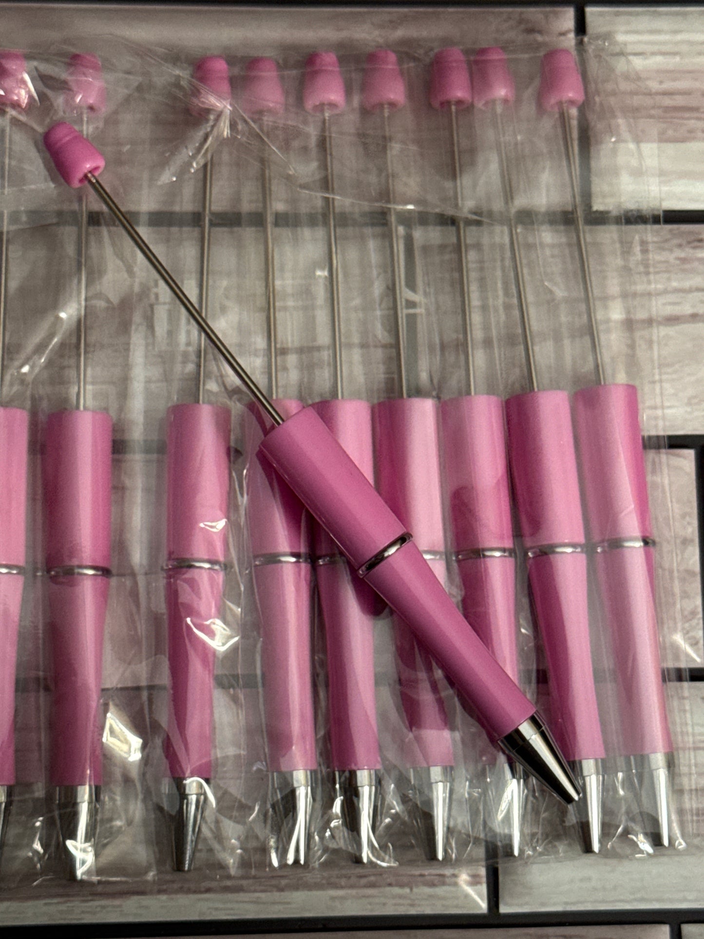 Pretty in Pink Beadable Pen- 10 pack