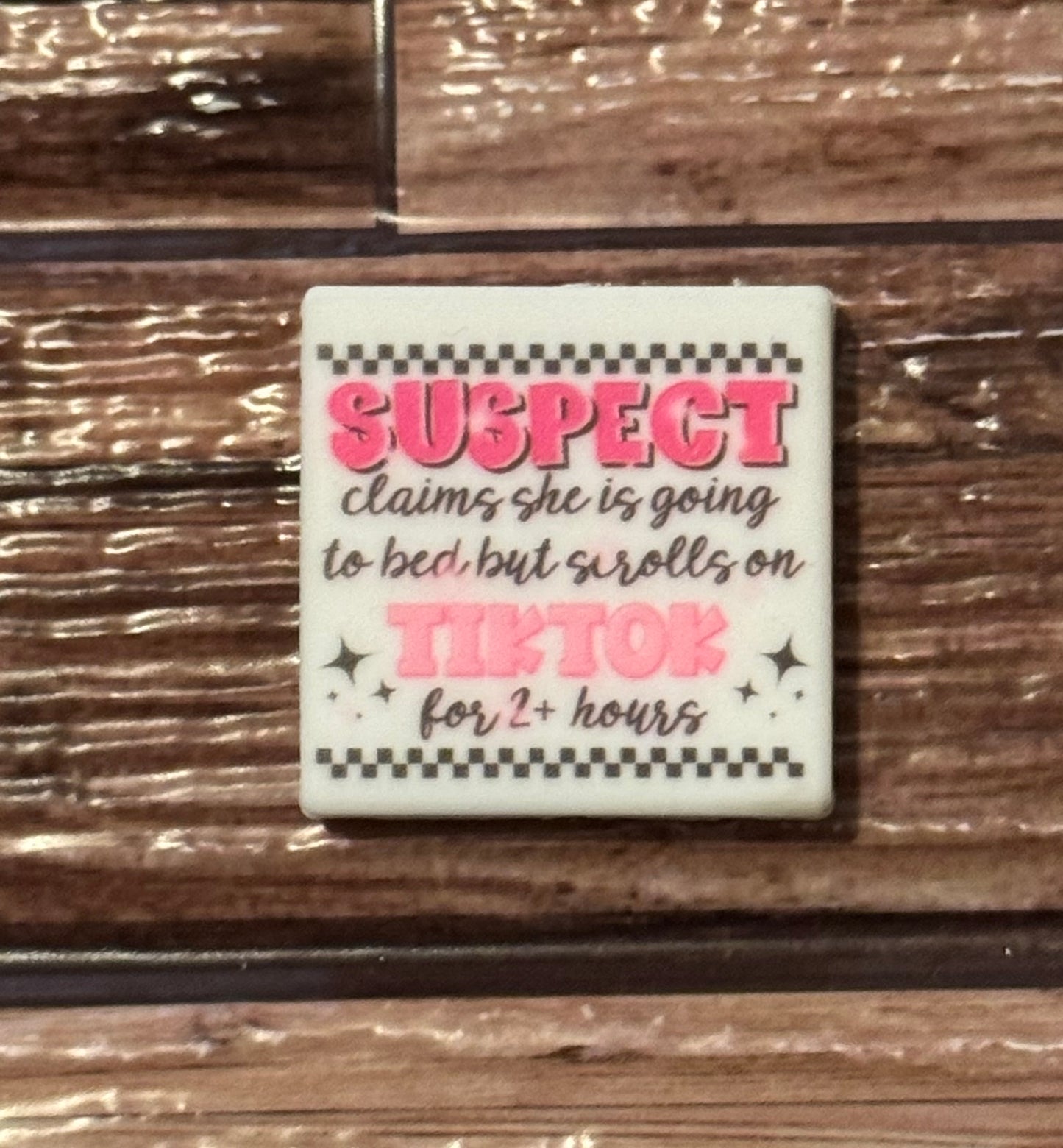 Suspect claims she is going to bed but scrolls on TikTok for 2 hours Silicone bead-1 bead