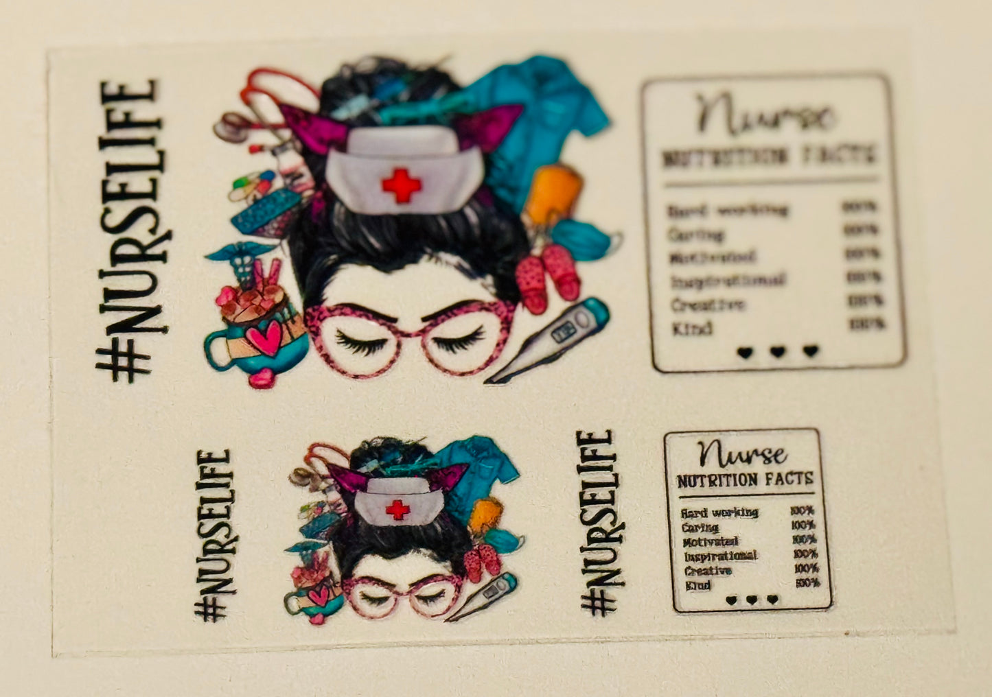 Nurse life dtf sticker