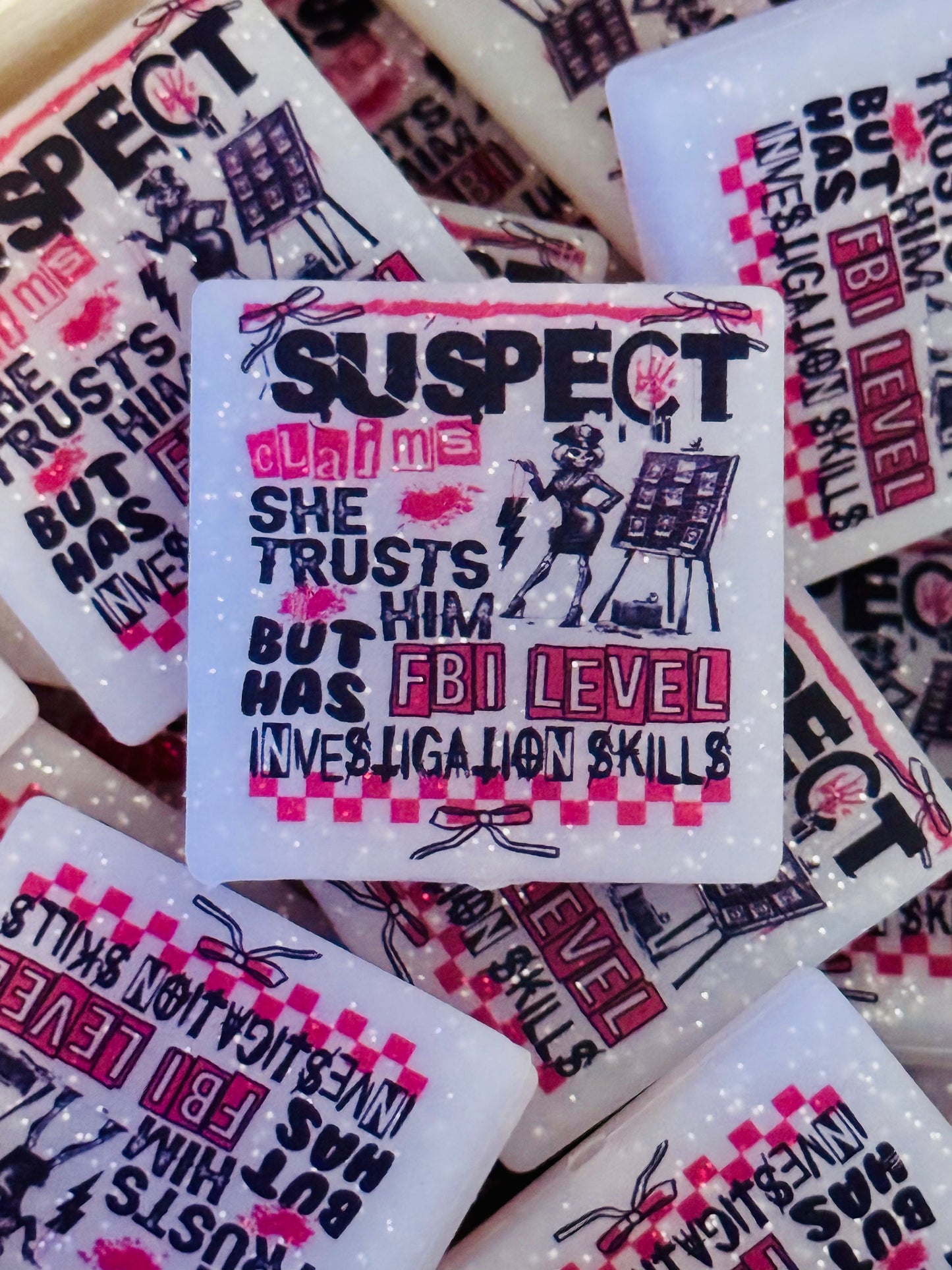 Suspect has FBI level Investigation Silicone Book Focal Bead-1