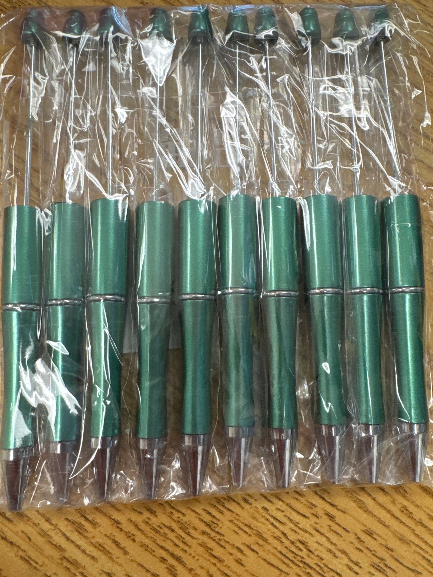 Shiny Forrest Green beadable pen-10 Pack