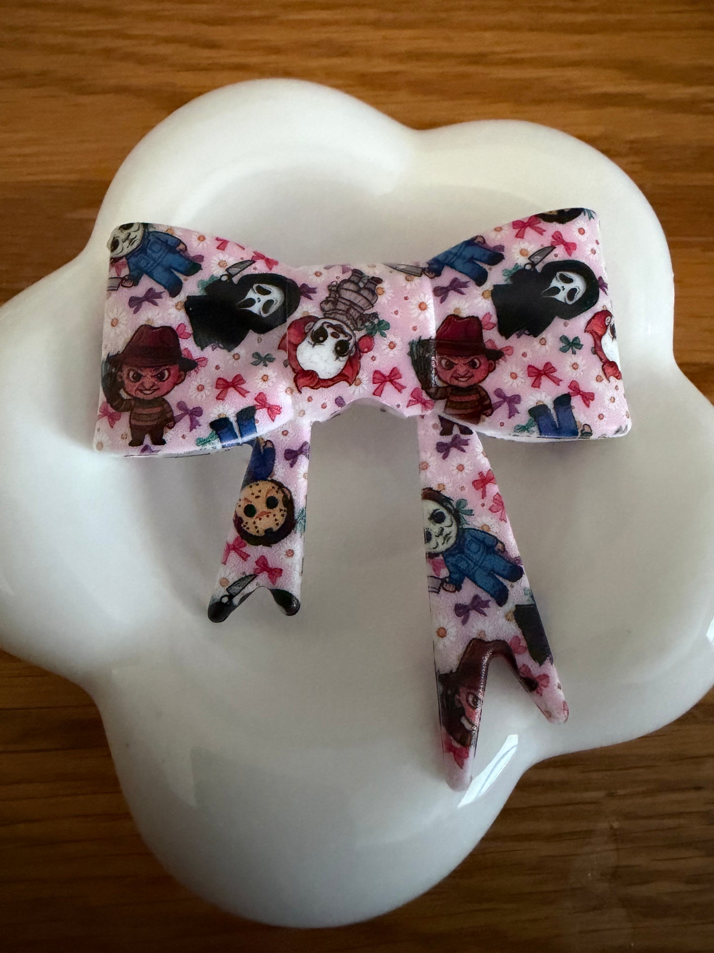 Horror Large Bow Silicone Bead Focal -1