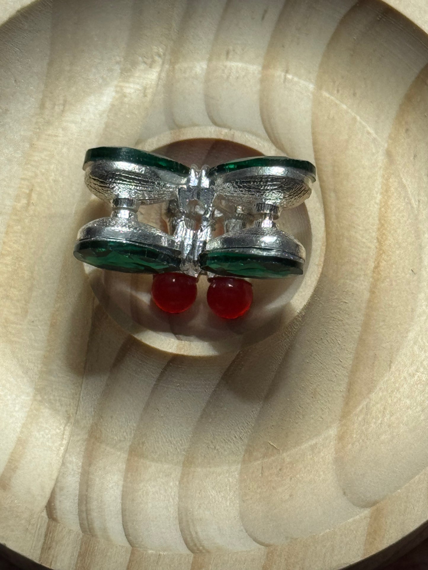 Cherry Rhinestone metal Charm for Beadable items-1