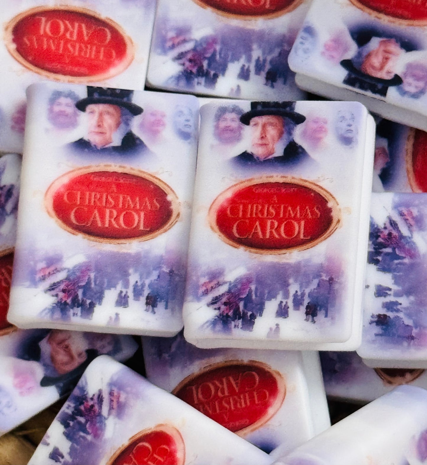 Christmas Carol Silicone Book Focal Bead -1