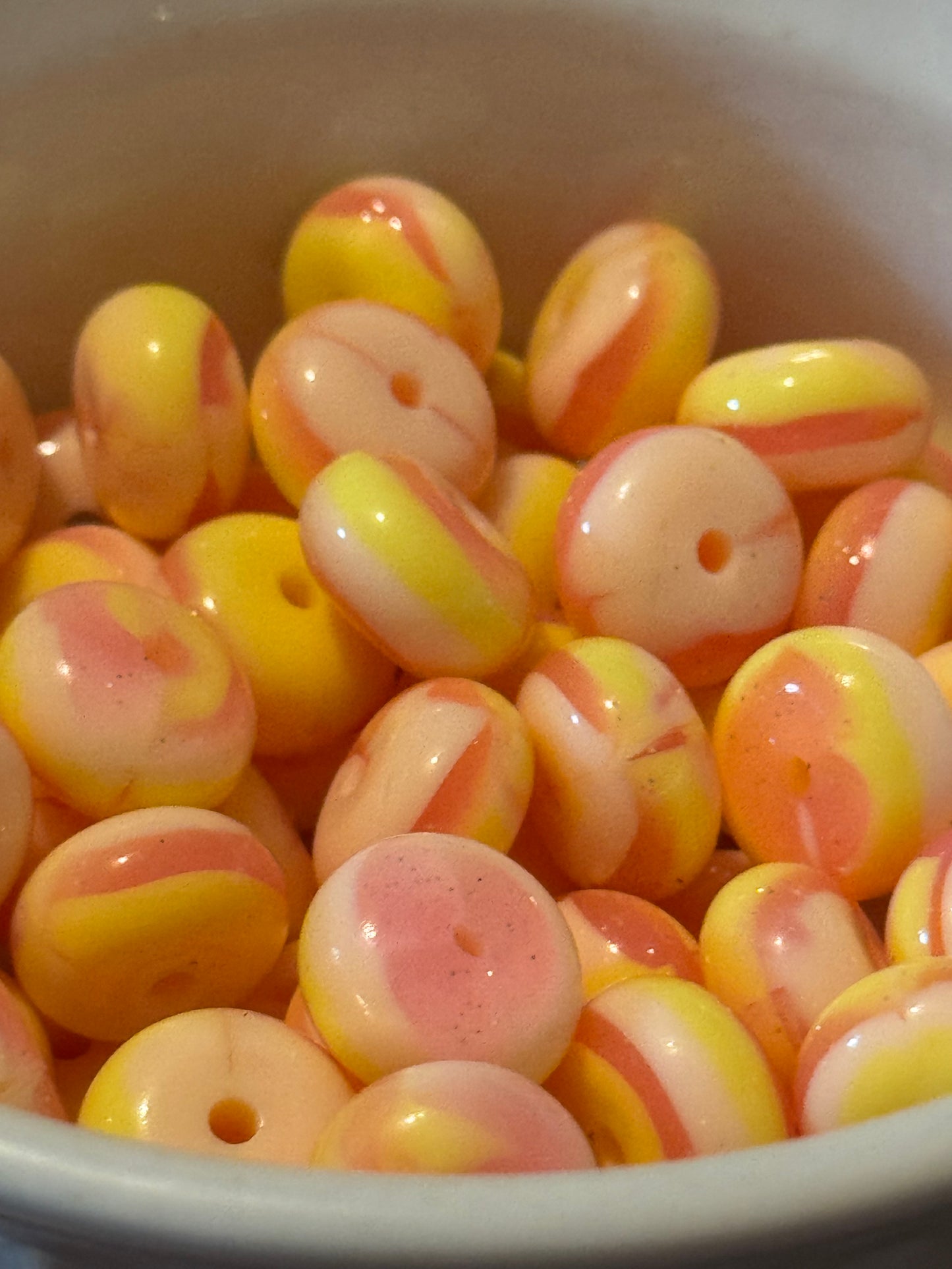 Peaches & Cream Abacus Silicone beads-1