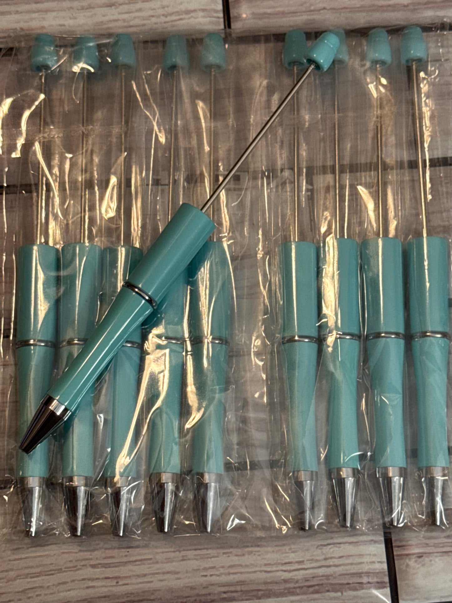 Light Blue Beadable Pen-10 pack