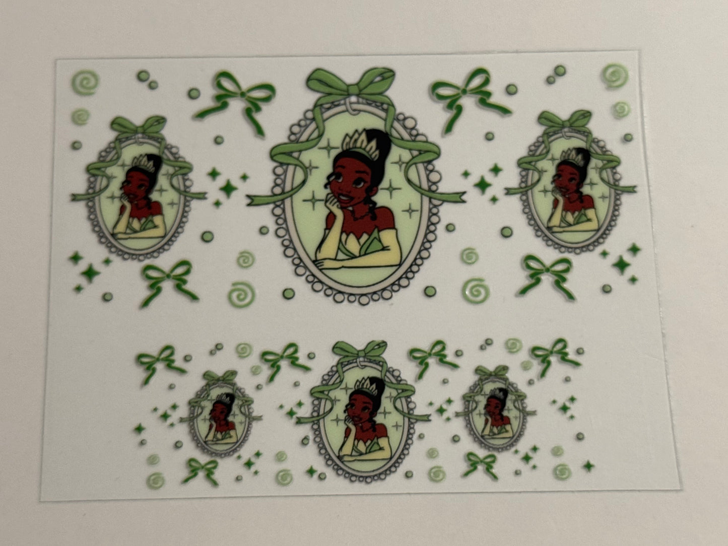 Frog princess with Bows UV DTF for Mini Tumblers