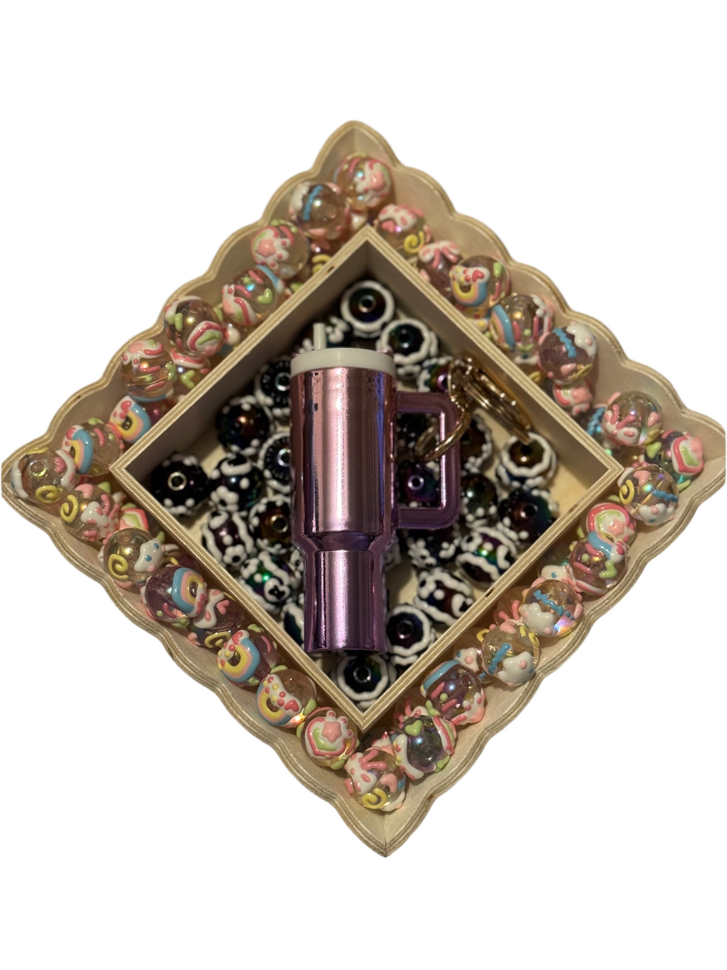 Tumbler mini Keychain Metallic Pink