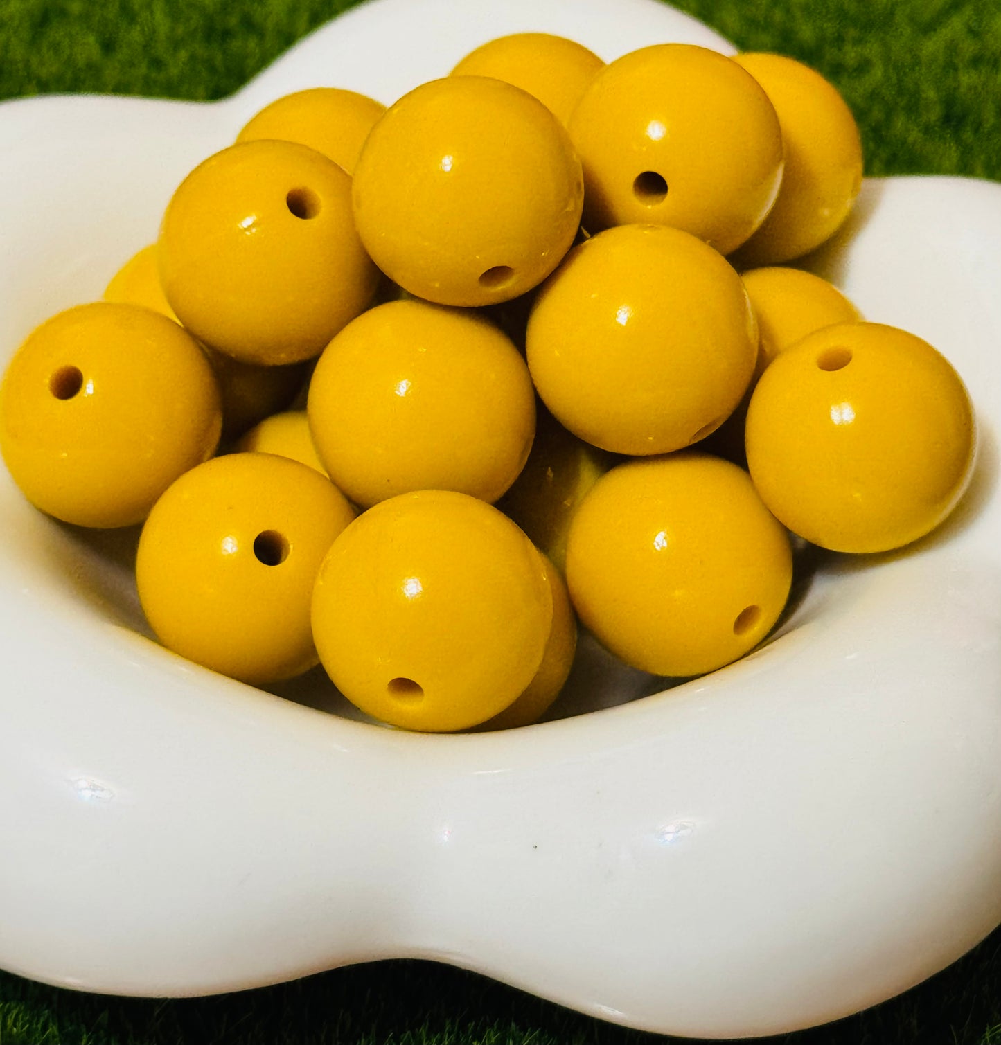 Potato colored 15 mm Silicone bead -10 pack