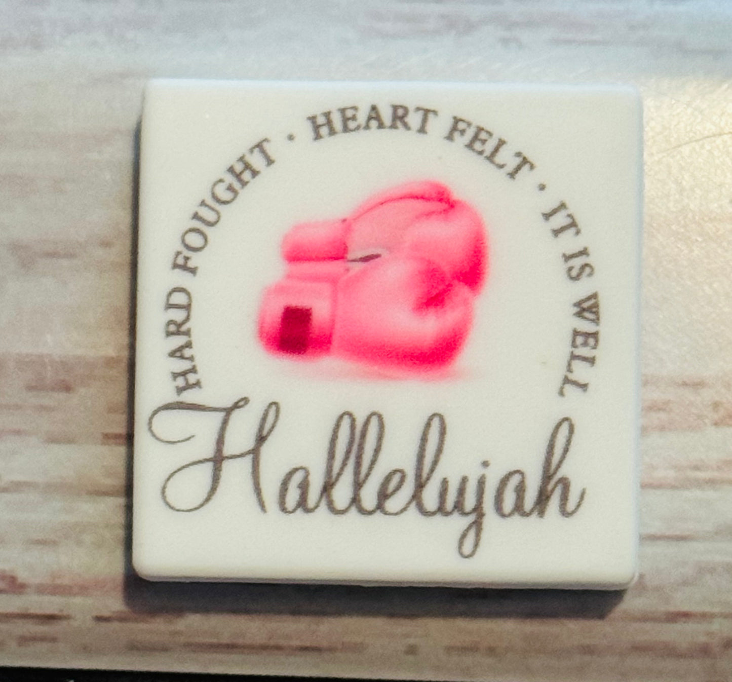 Hard fought Hallelujah Silicone Focal beads-1 Custom