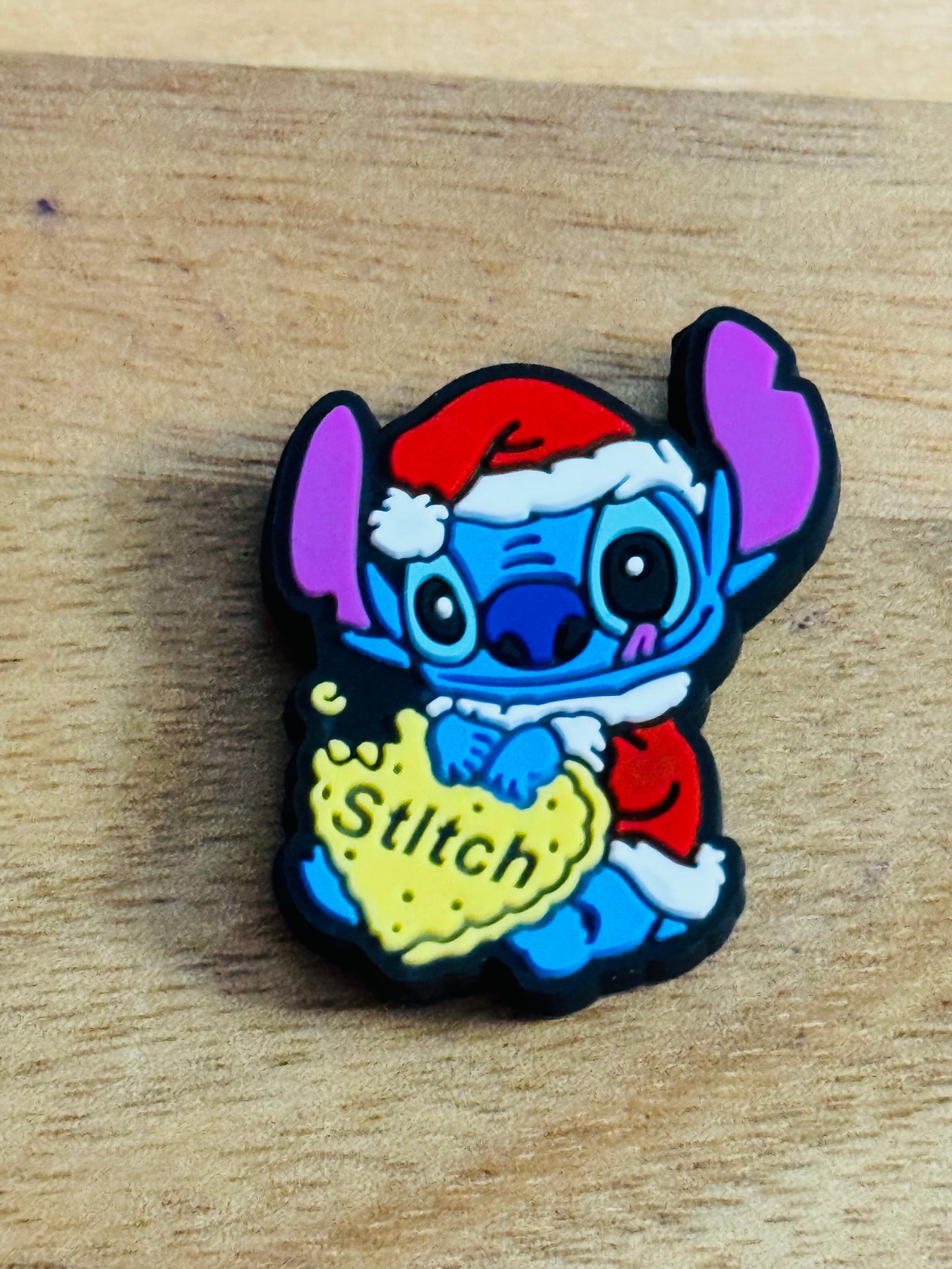 Blue Man Christmas Santa Silicone Focal bead