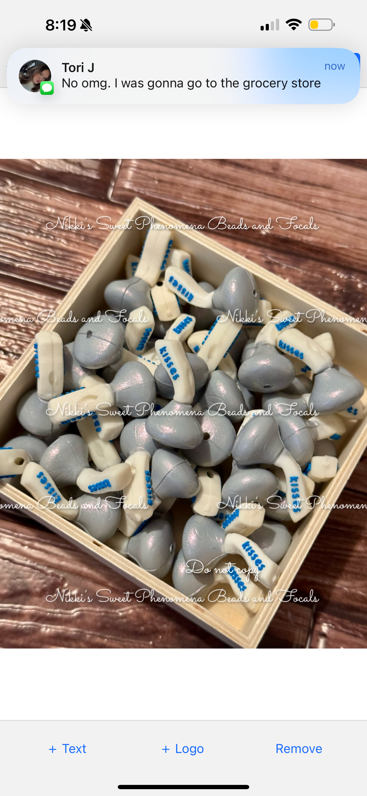 3D Custom Opals Kiss Silicone Focal Bead-1