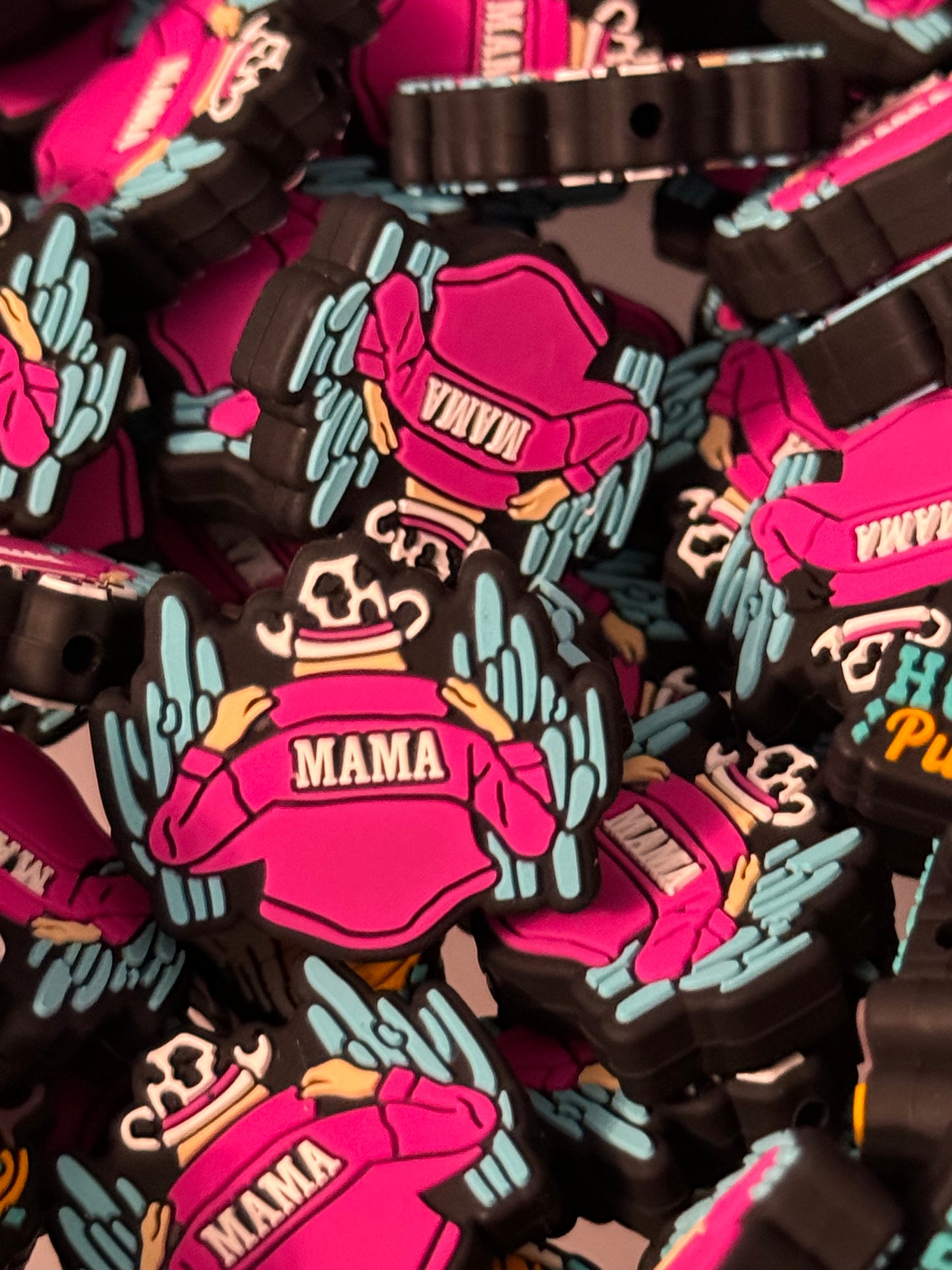 Mama western Silicone Focal Bead