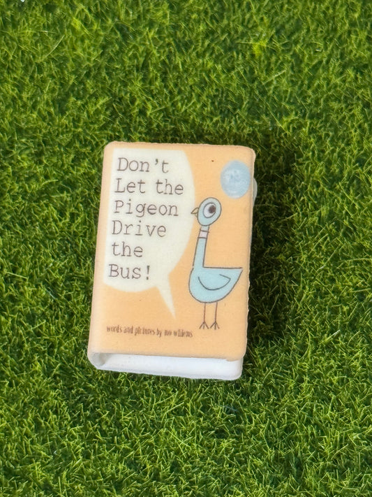 Pigeon book silicone focal bead -1