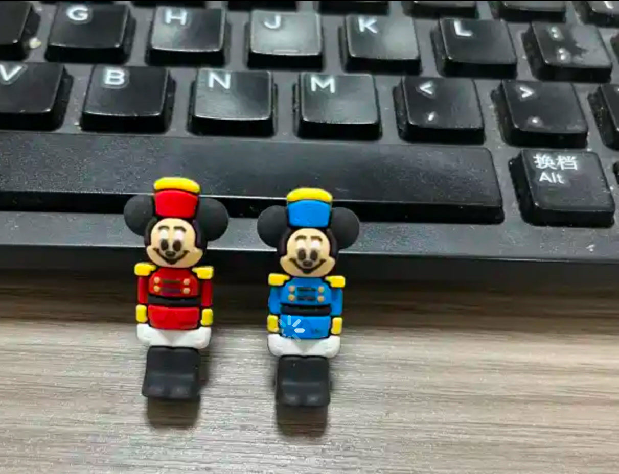 Mouse Nutcrackers Custom Silicone Focal Beads