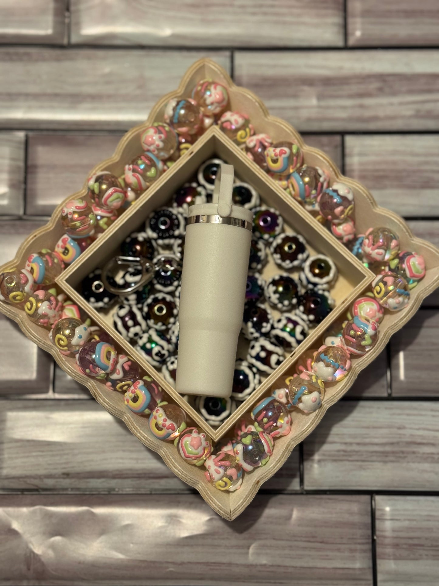 Sports Mini Tumbler Keychain White