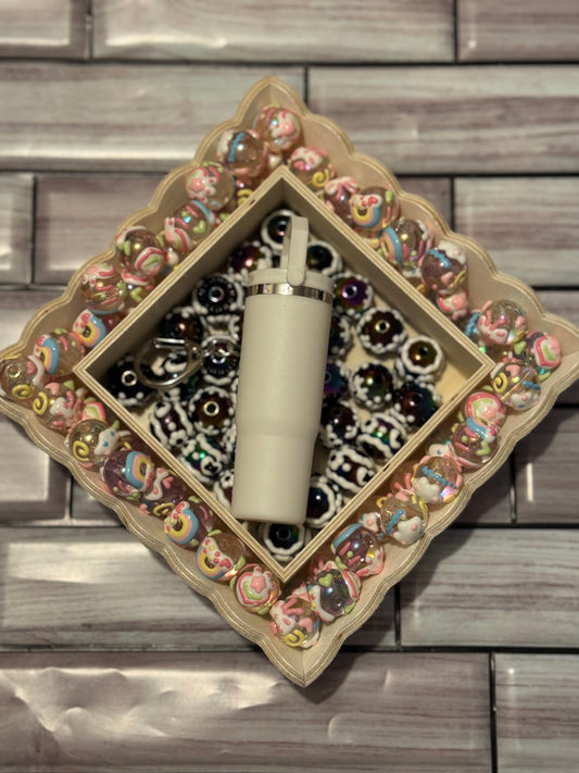 Sports Mini Tumbler Keychain White