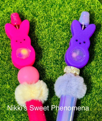 3D Easter Bunny Pink Shakers Silicone Focal-1