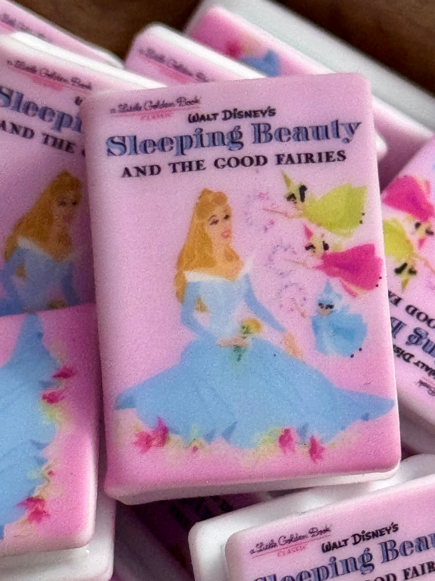 Sleeping Girl Book Silicone Focal Bead-1