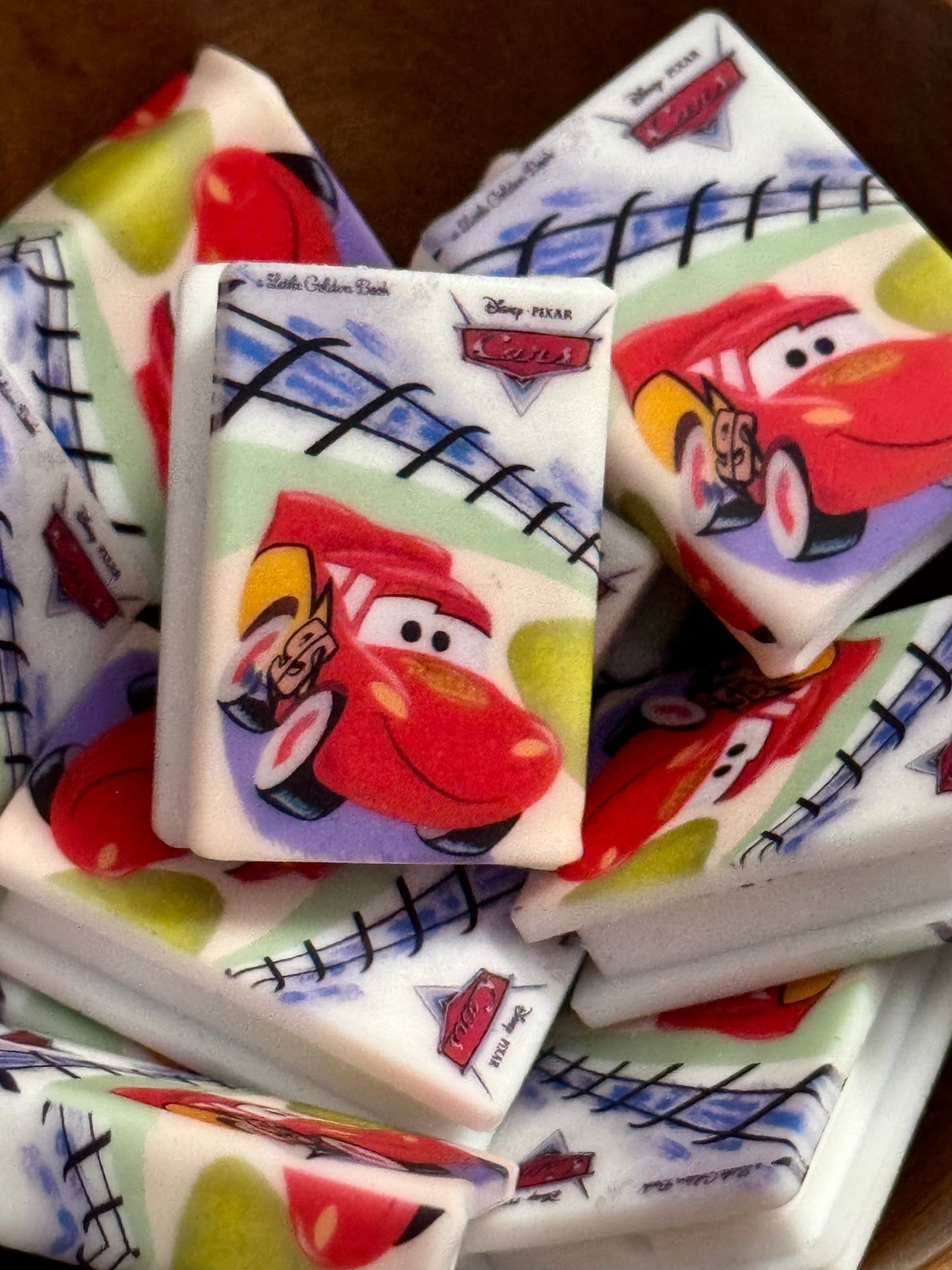 Red Race Car Silicone Book Focal Bead -1