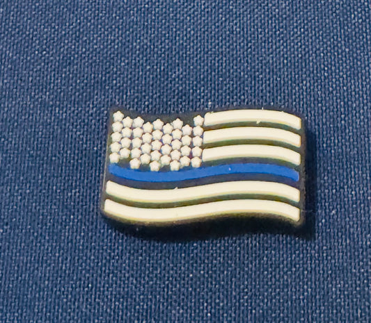 Law Enforcement/Police Flag Silicone Bead- 1 bead