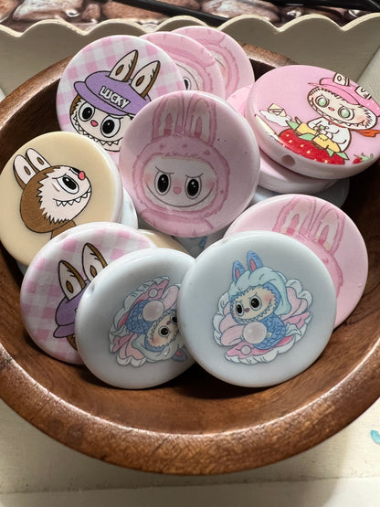 Labubu Circles for DIY with Hole-5 mix