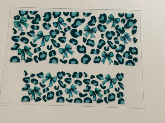 Cheetah and bows UV DTF for Mini Tumblers