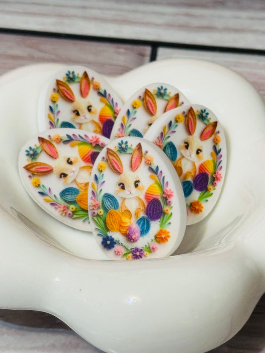 Easter Egg Rabbit Silicone focal bead -1