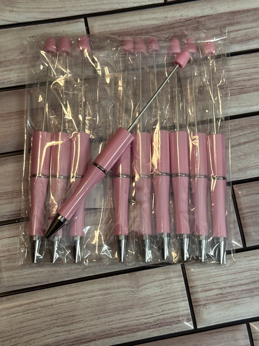 Baby Pink Beadable Pen- 10pack