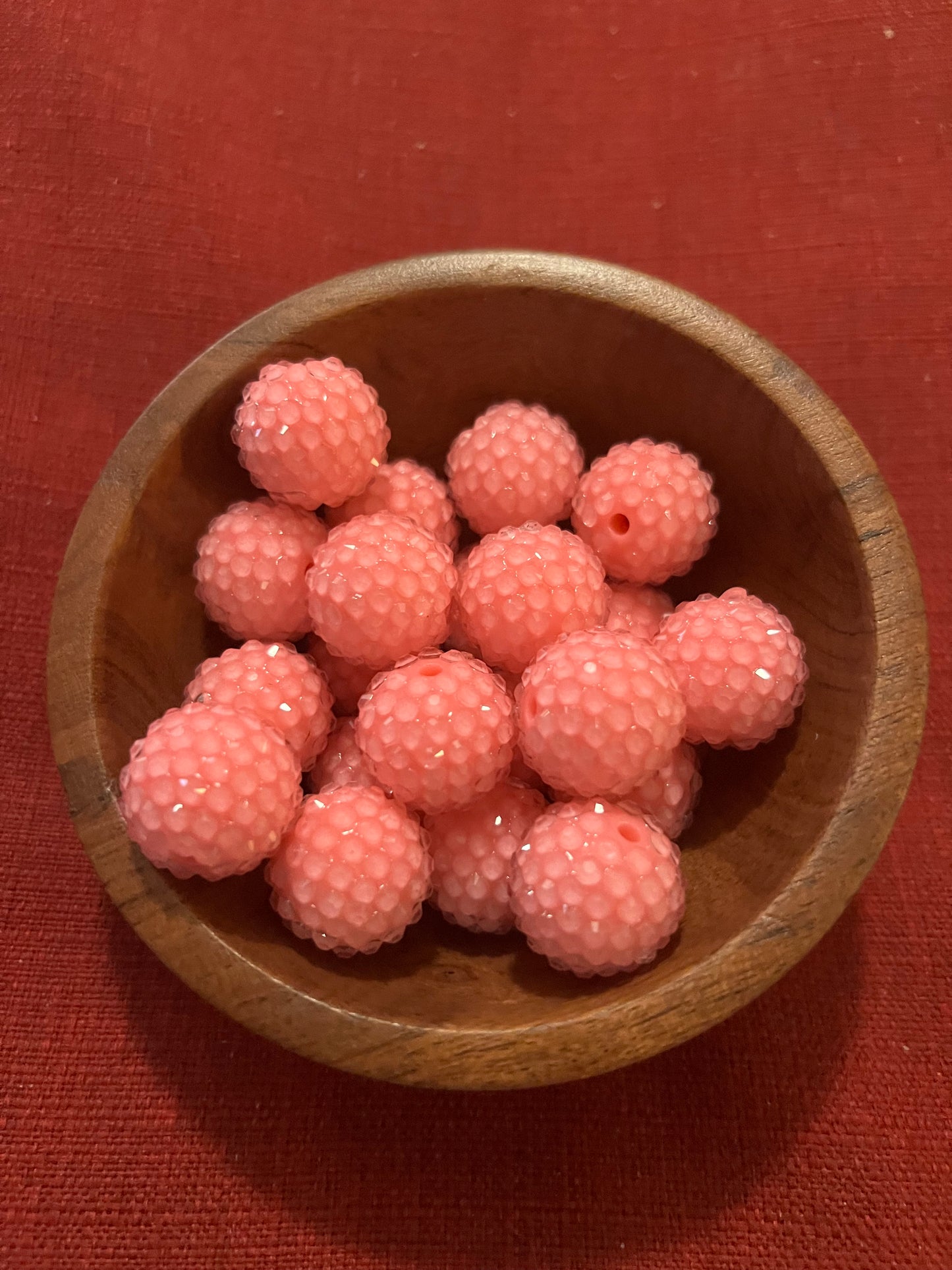 Mandarin Orange Acrylic Rhinestone Jelly Bead 20 mm -1