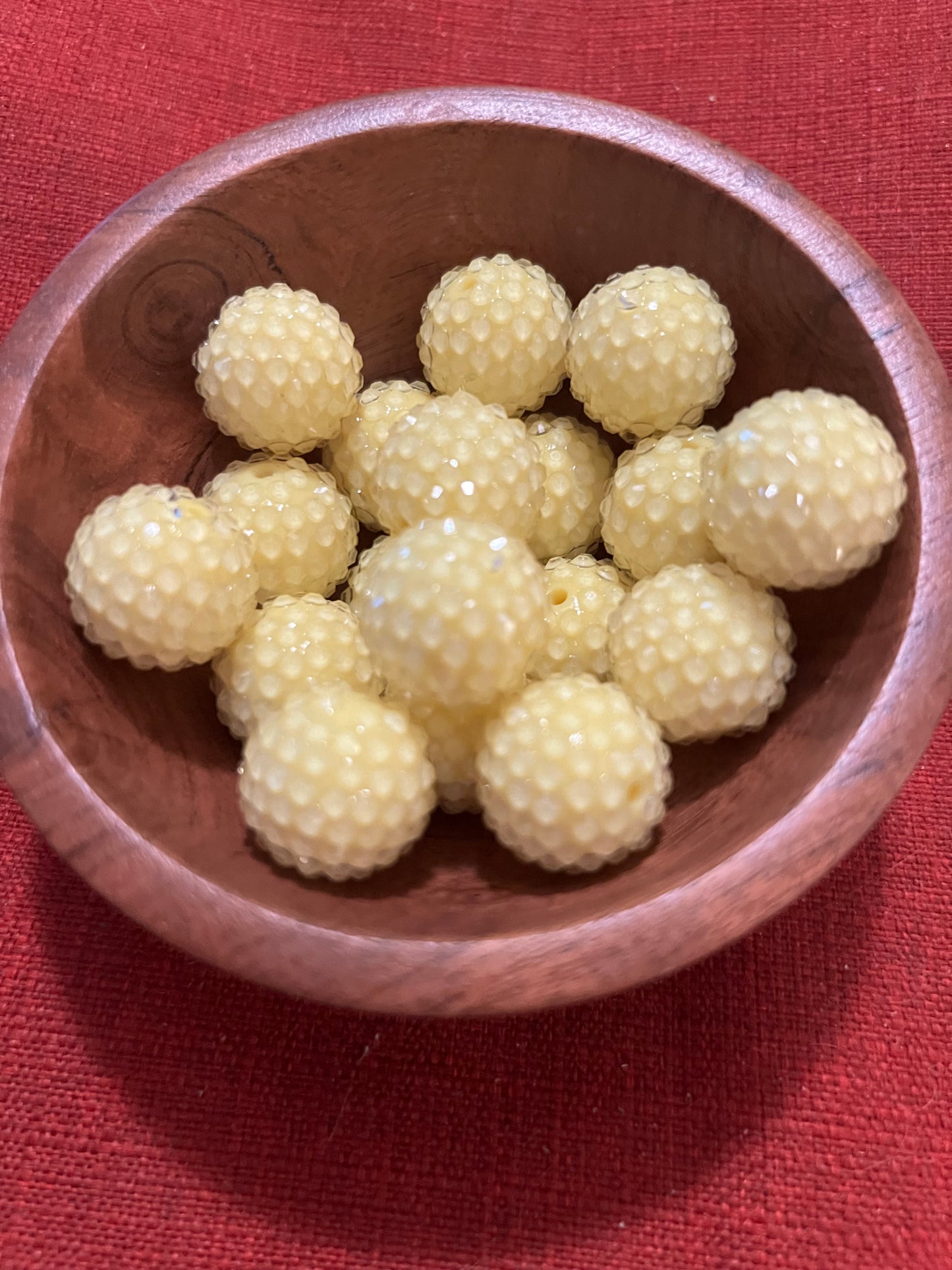 Cream dream Acrylic Rhinestone Jelly Bead 20 mm -1