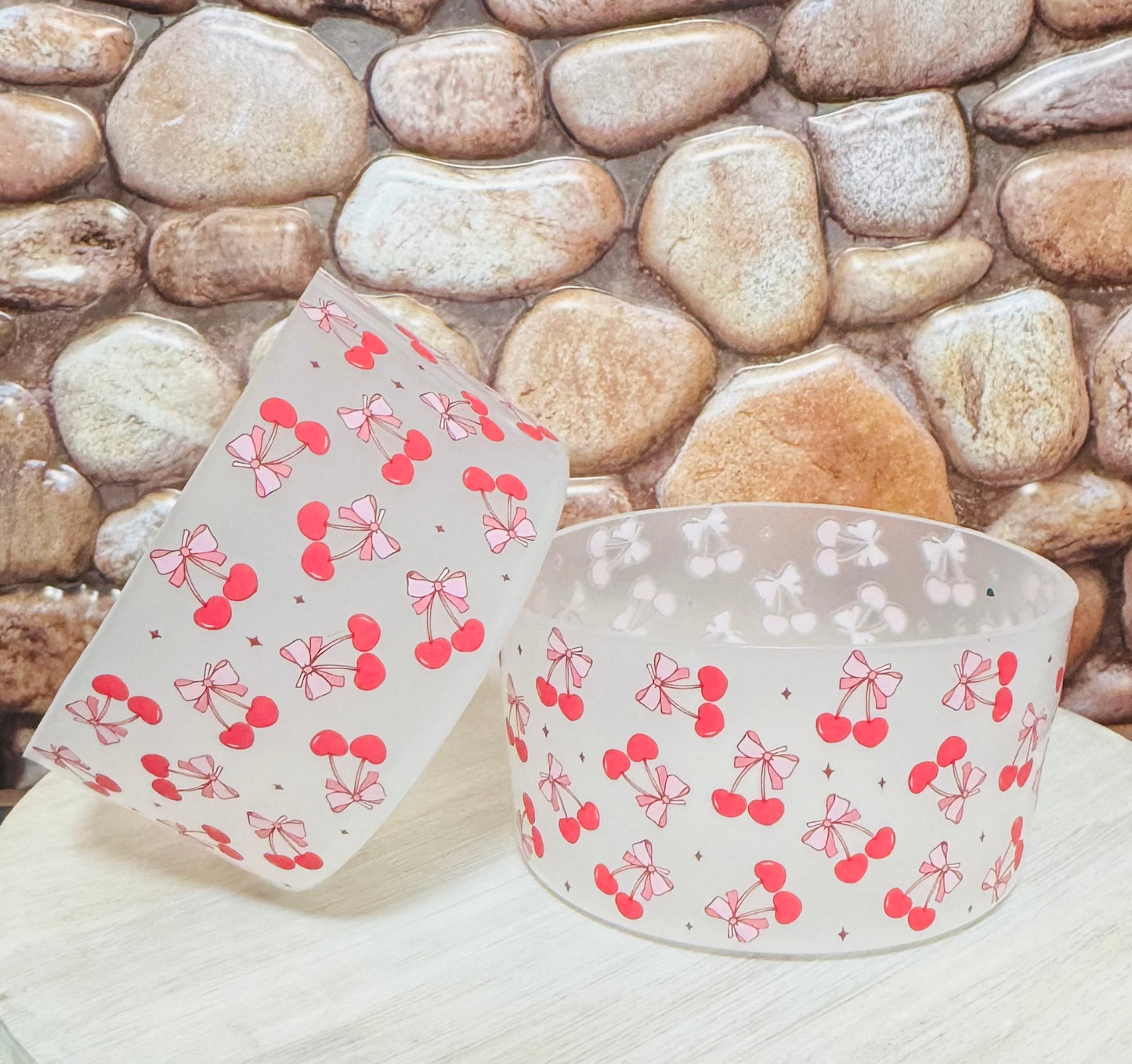 Cherry Silicone Tumbler Clear Boot-1