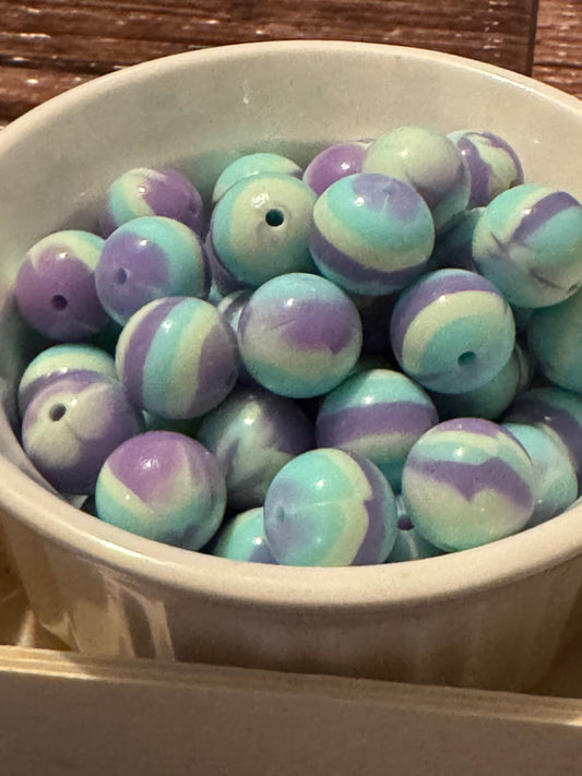 Lavender Heaven  Shiny 15mm Silicone Bead-1