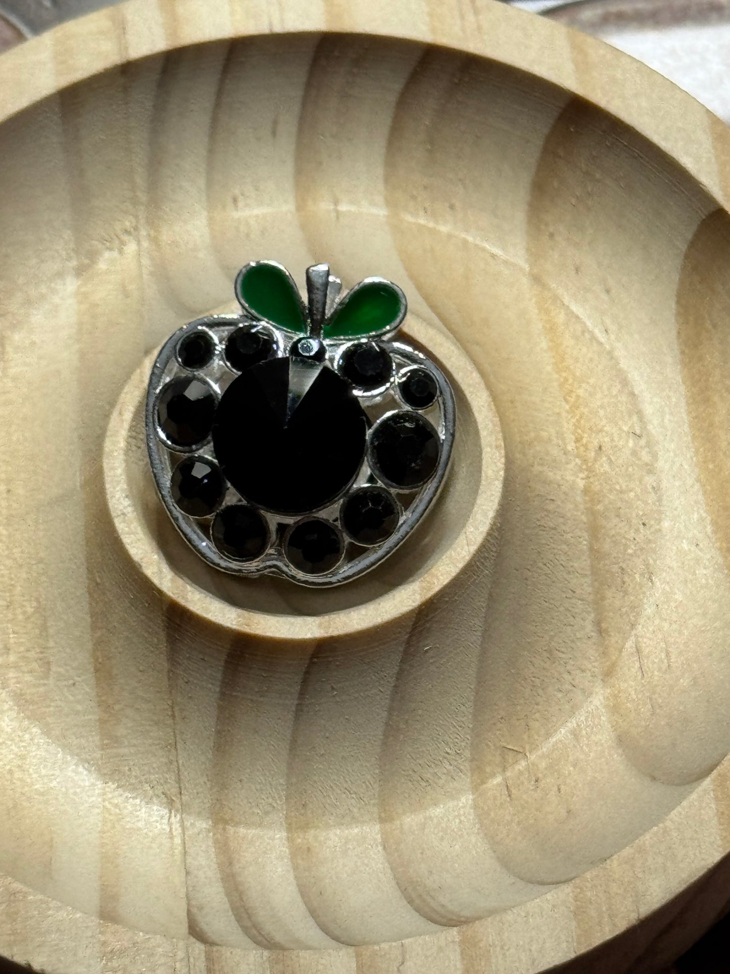 Apple Rhinestone Bead-1