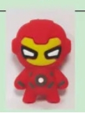 Red Man Hero Silicone Focal bead