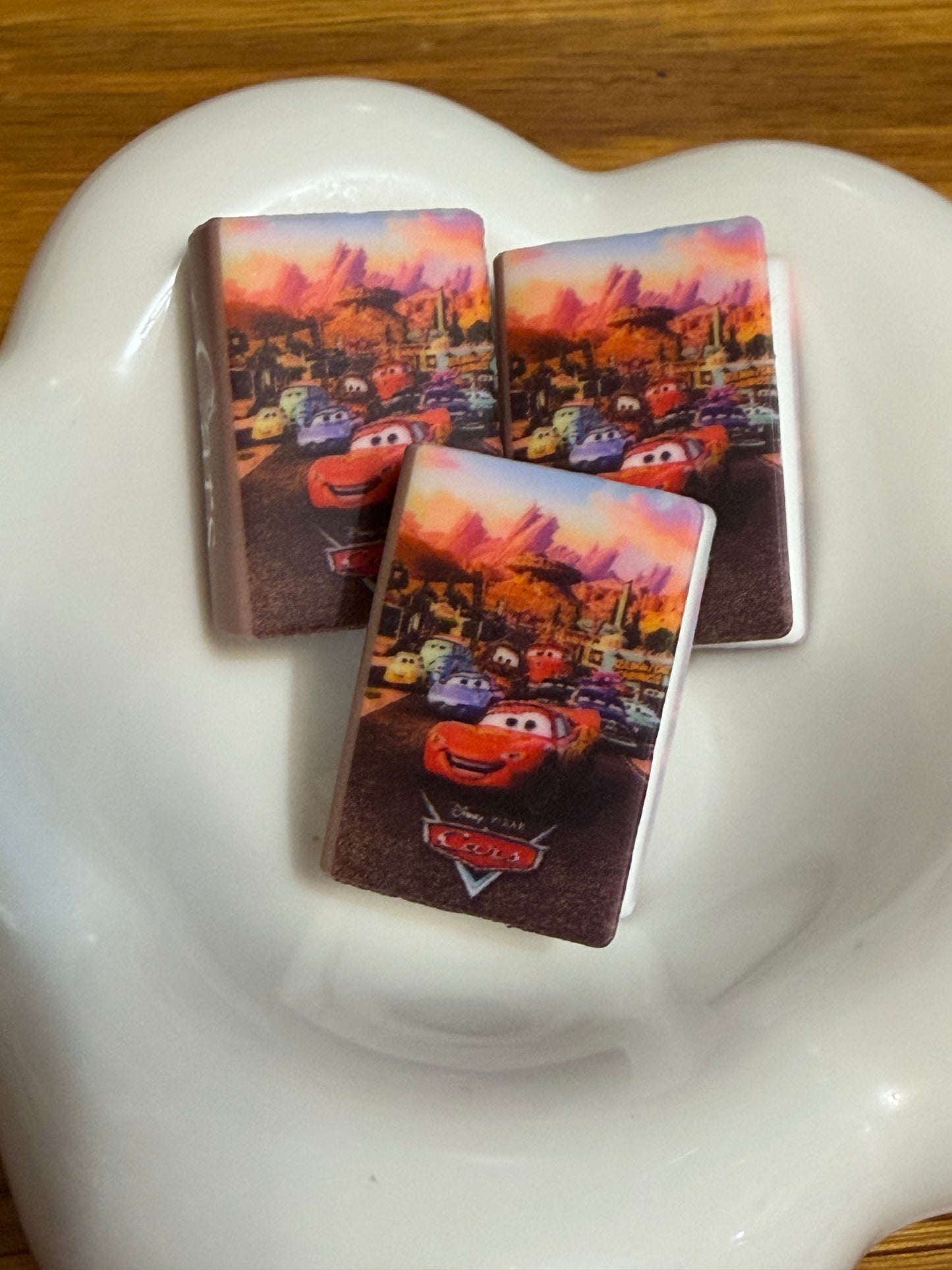 Red Race Car Silicone Book Focal Bead -1