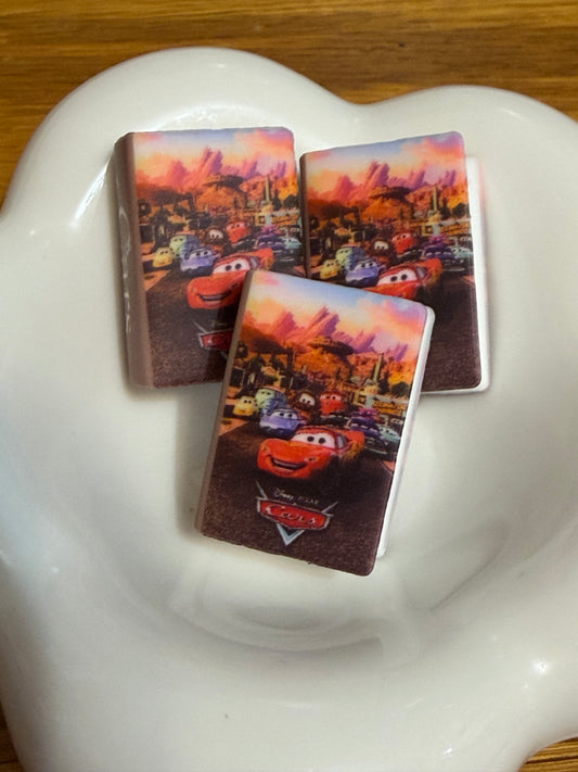 Red Race Car Silicone Book Focal Bead -1