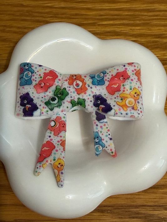 Care a lot Large Silicone Bow Focal Bead -1