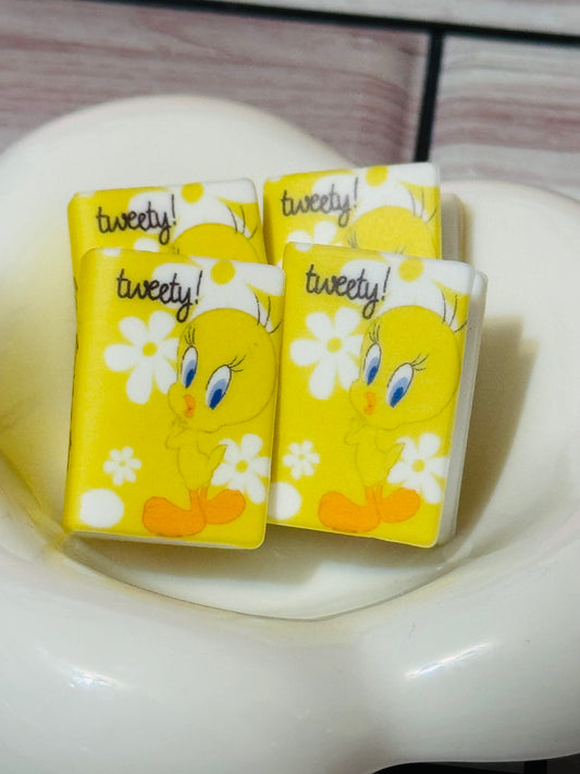 Tweet Bird Silicone Focal Book bead -1