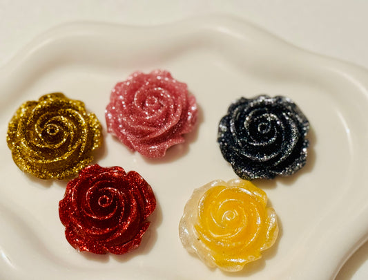 Glittery DIY Roses Acrylic- pack 4mix