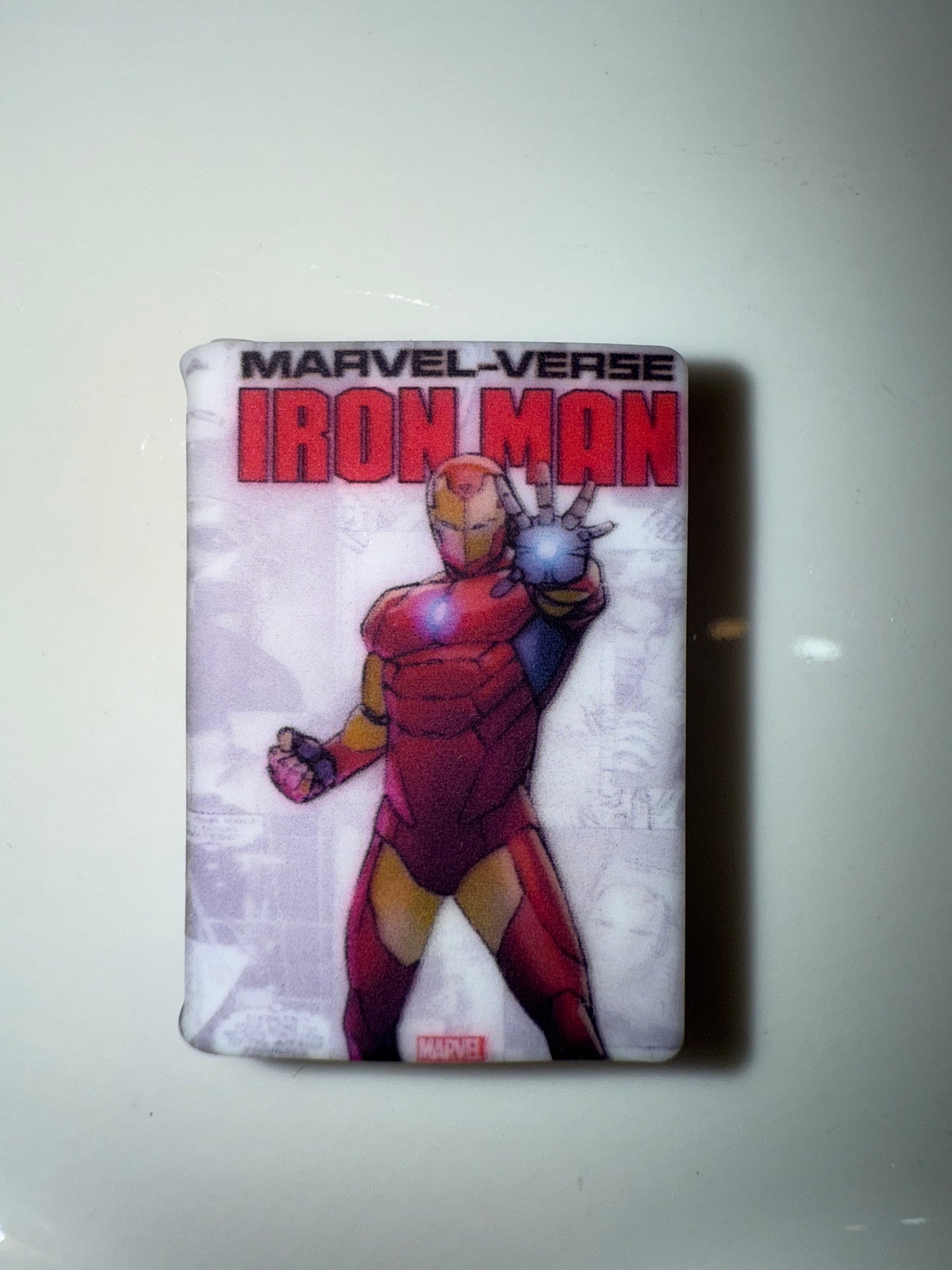 Iron man Super hero Book Silicone Focal bead-1