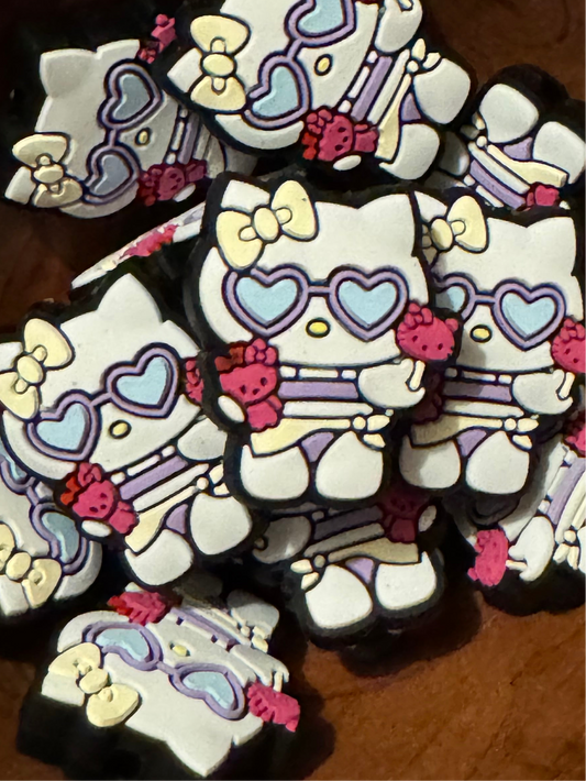 Summer Kitty Silicone Focal Bead-1